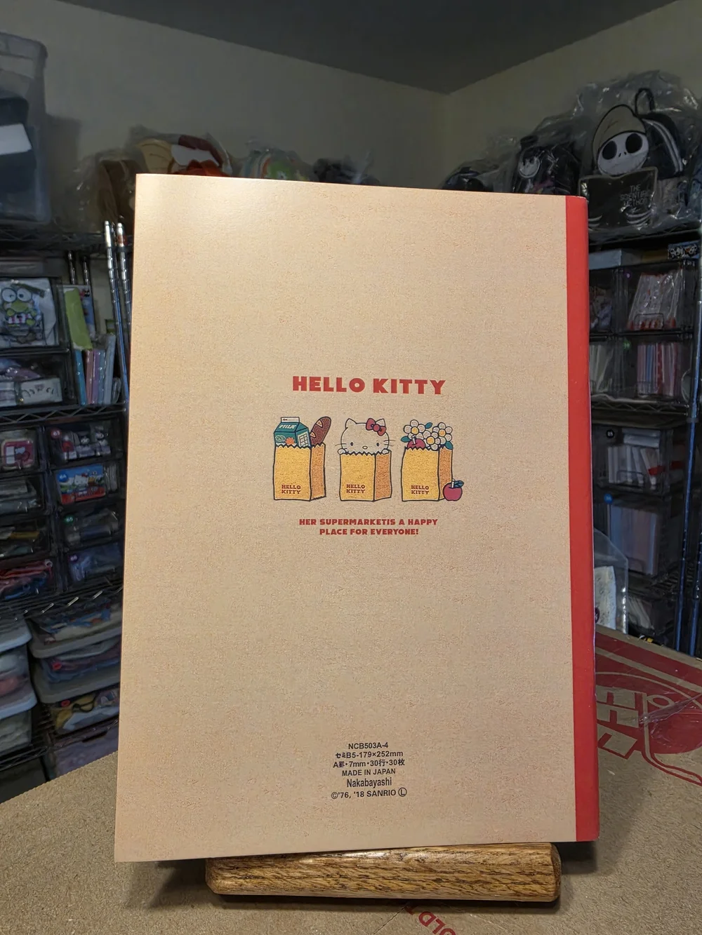 #HK-2515 Hello Kitty 30 Page Notebook - Red & Kraft Design